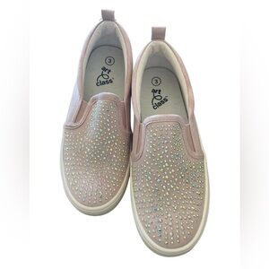 Art class Kids Pink Glitter Slip On Sneakers Girls